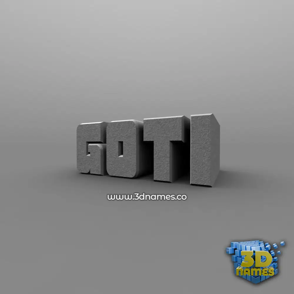 goti in Solid Grey style - 3D name wallpaper