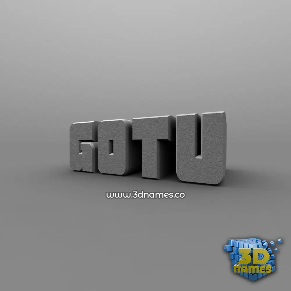 gotu in Solid Grey style - 3D name wallpaper