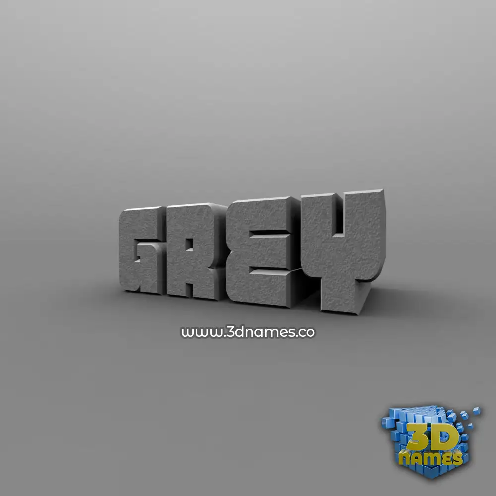 grey in Solid Grey style - 3D name wallpaper