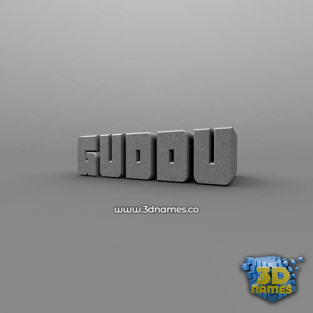 guddu in Solid Grey style - 3D name wallpaper