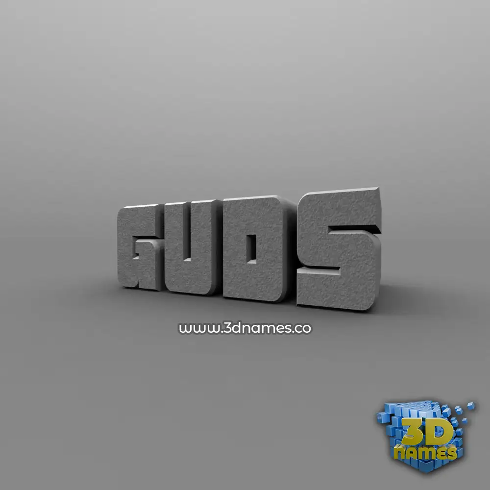 guds in Solid Grey style - 3D name wallpaper