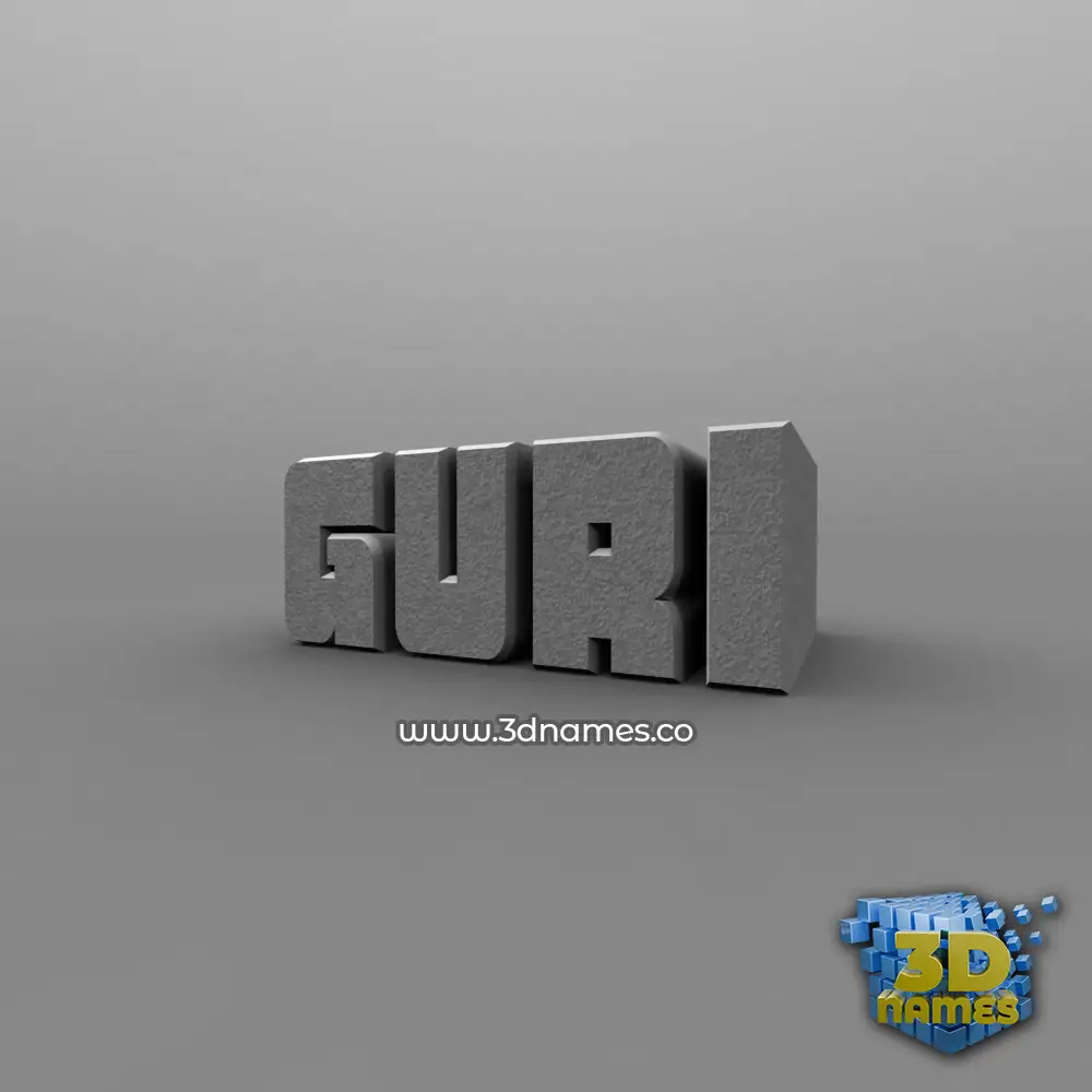 guri in Solid Grey style - 3D name wallpaper