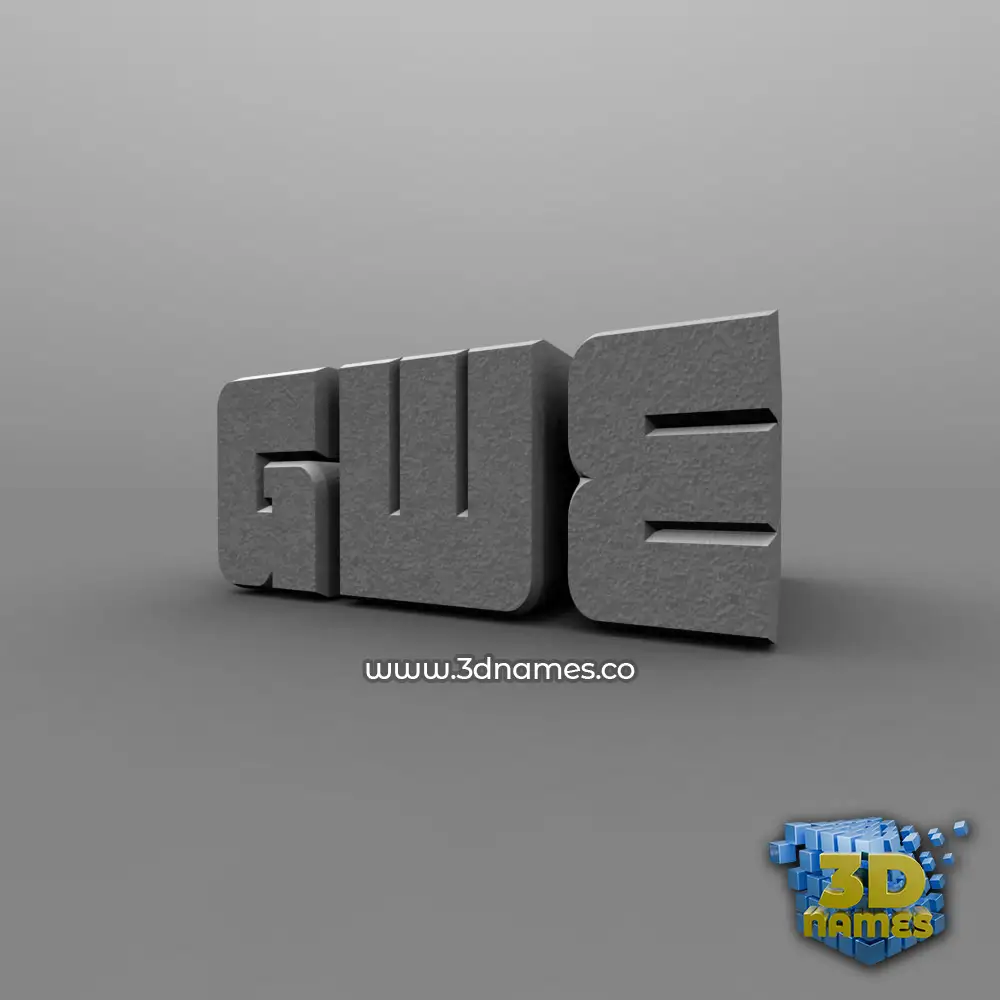 gwe in Solid Grey style - 3D name wallpaper