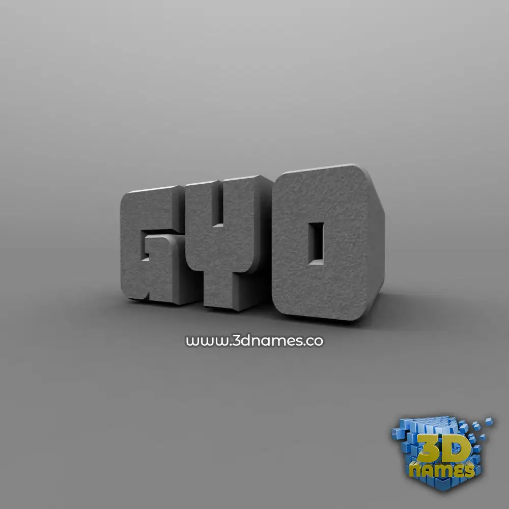 gyo in Solid Grey style - 3D name wallpaper