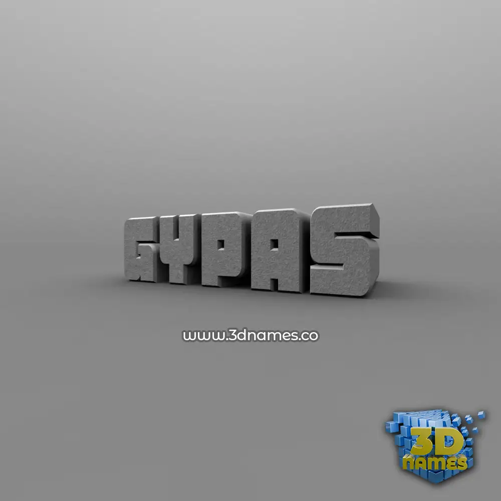gypas in Solid Grey style - 3D name wallpaper