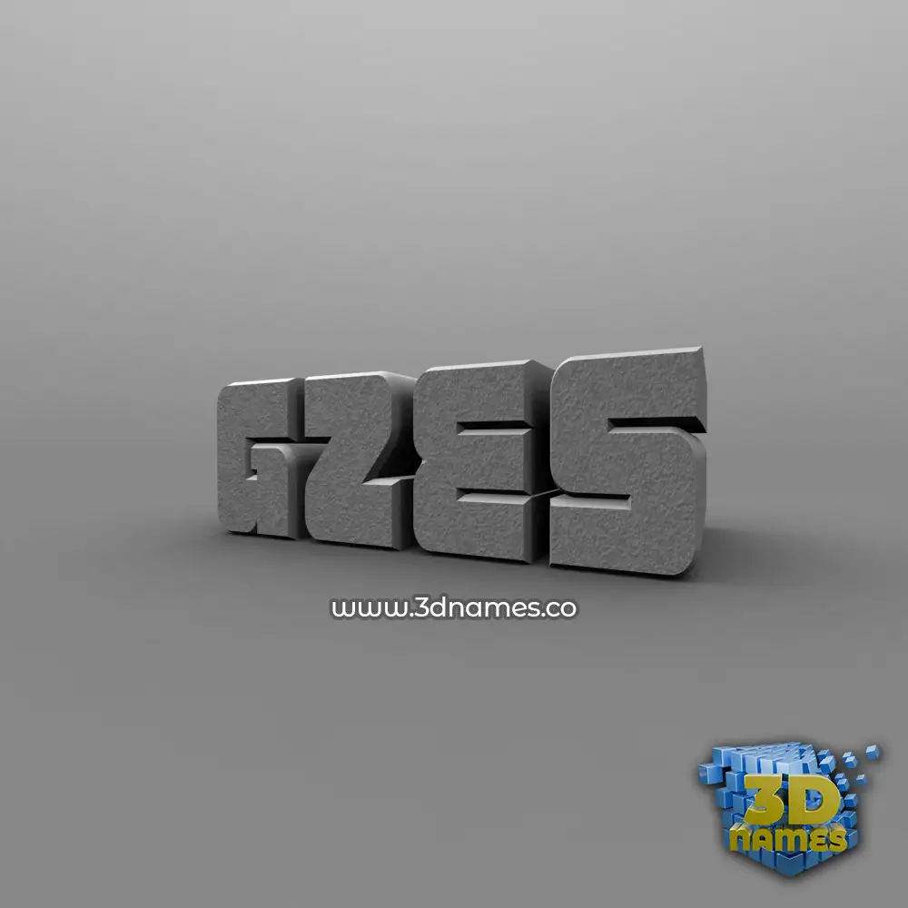 gzes in Solid Grey style - 3D name wallpaper