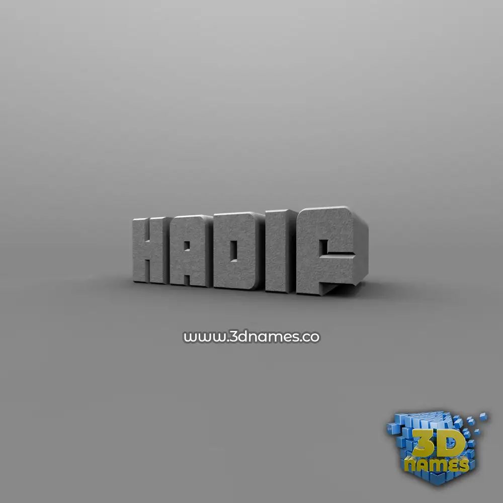 hadif in Solid Grey style - 3D name wallpaper