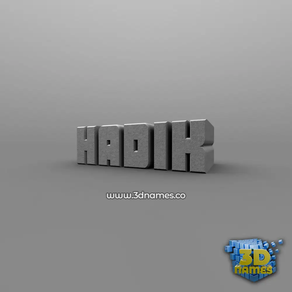 hadik in Solid Grey style - 3D name wallpaper