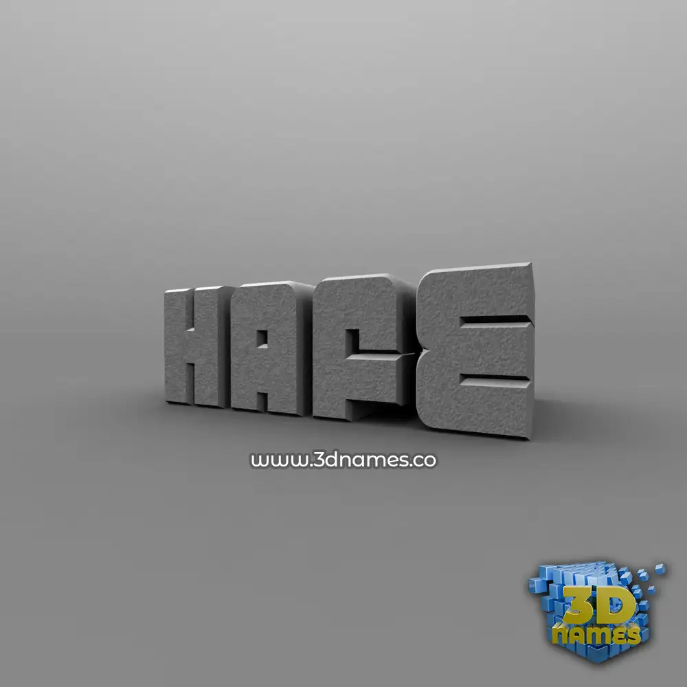 hafe in Solid Grey style - 3D name wallpaper