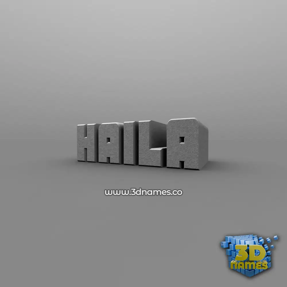haila in Solid Grey style - 3D name wallpaper