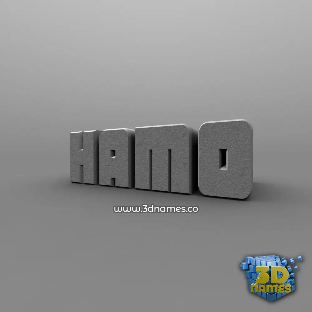hamo in Solid Grey style - 3D name wallpaper