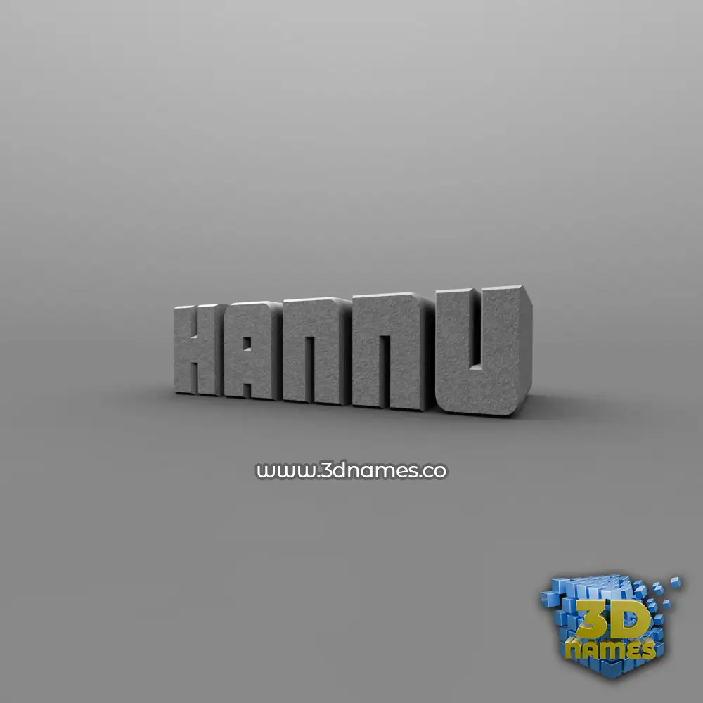 hannu in Solid Grey style - 3D name wallpaper