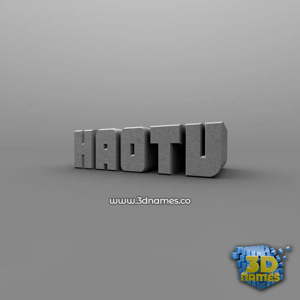 haotv in Solid Grey style - 3D name wallpaper