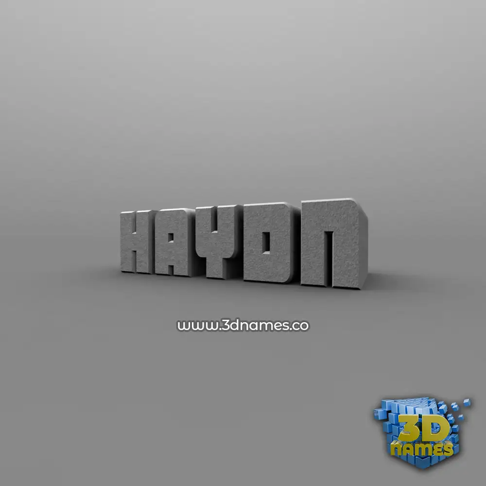 haydn in Solid Grey style - 3D name wallpaper