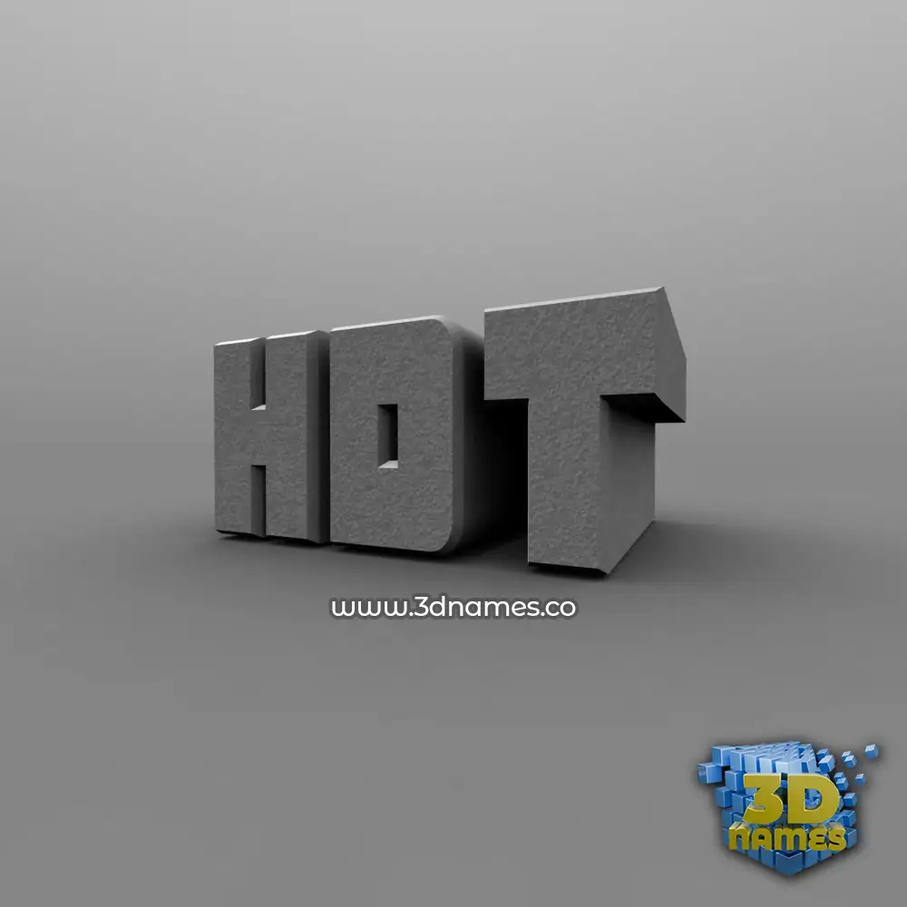 hdt in Solid Grey style - 3D name wallpaper