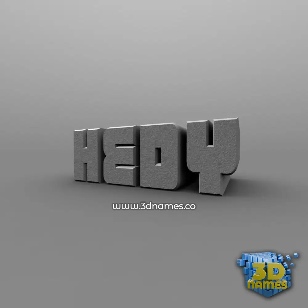 hedy in Solid Grey style - 3D name wallpaper