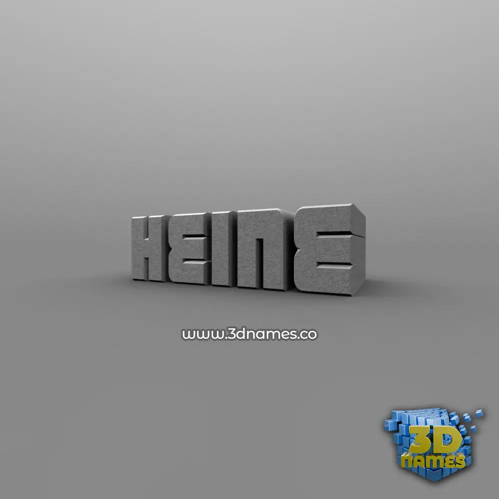 heine in Solid Grey style - 3D name wallpaper