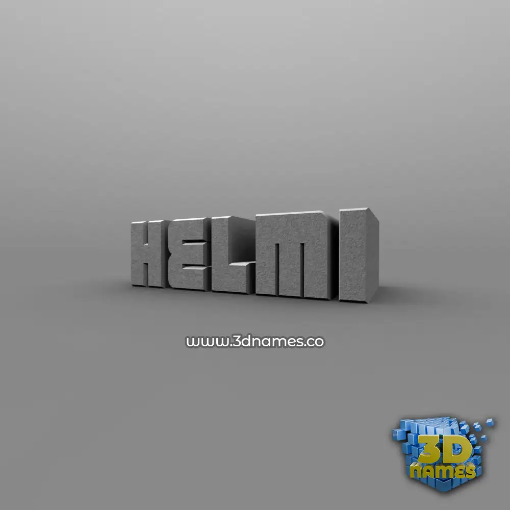 helmi in Solid Grey style - 3D name wallpaper