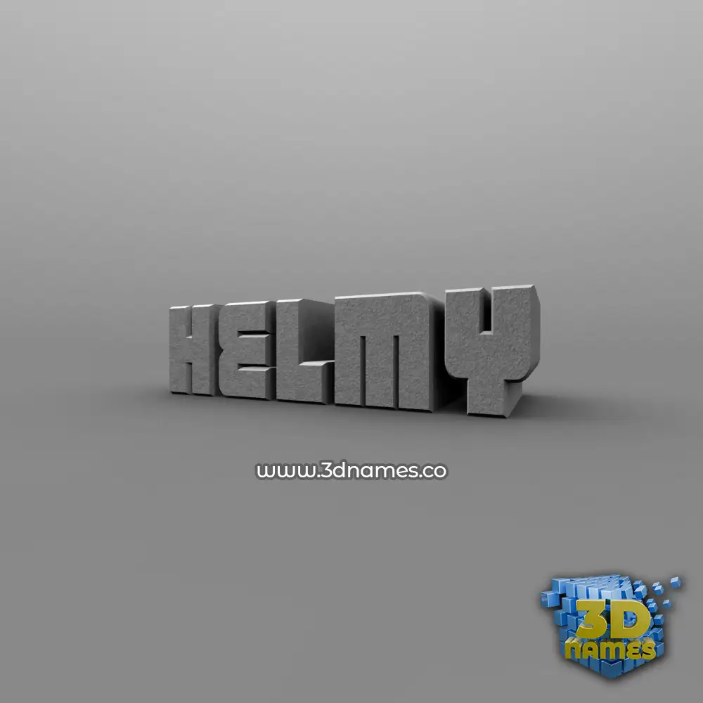 helmy in Solid Grey style - 3D name wallpaper