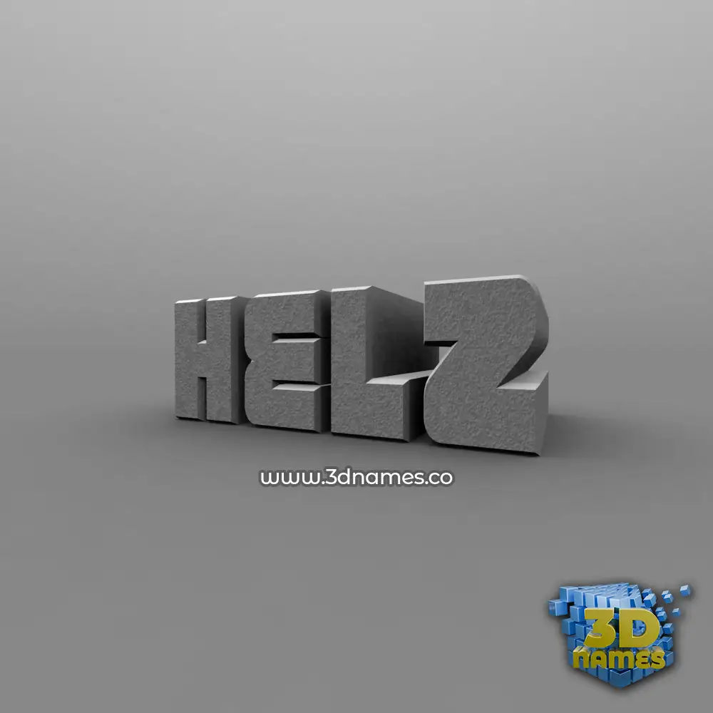 helz in Solid Grey style - 3D name wallpaper