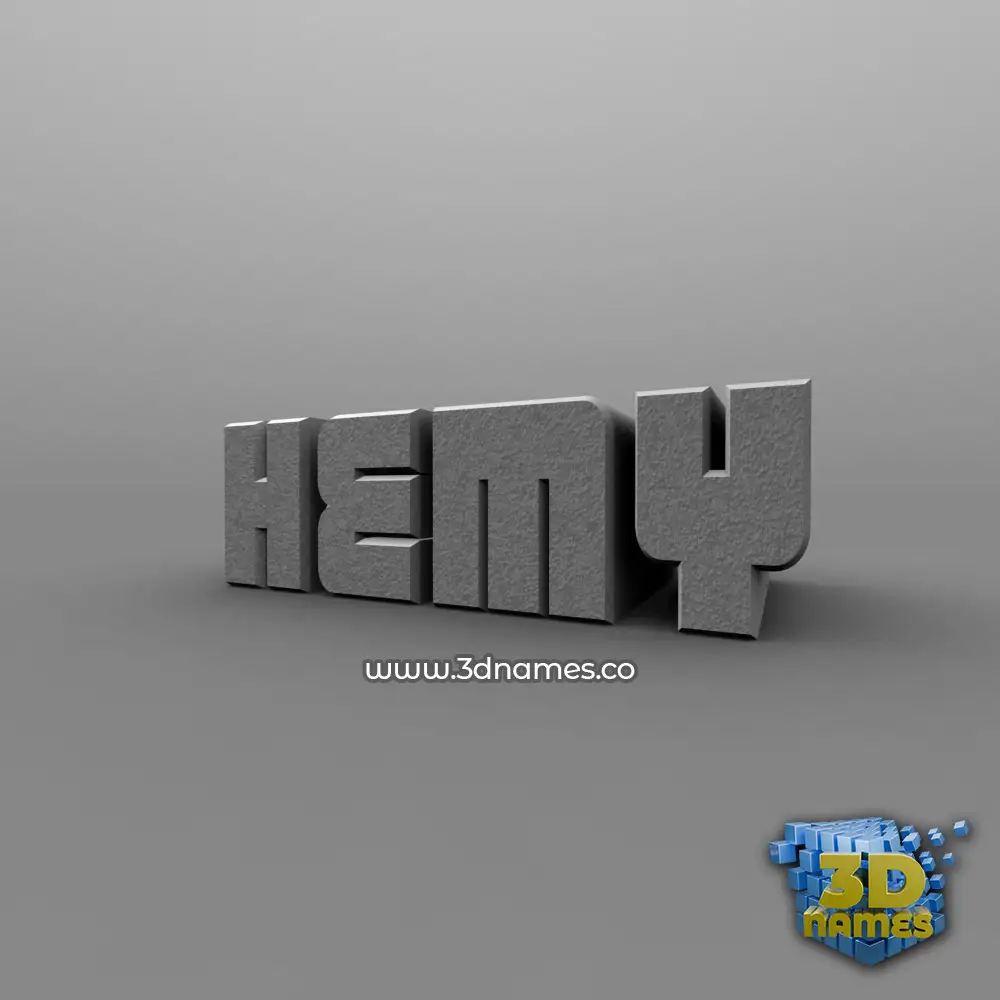 hemy in Solid Grey style - 3D name wallpaper