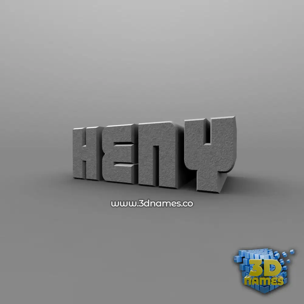 heny in Solid Grey style - 3D name wallpaper