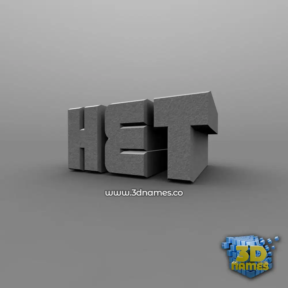 het in Solid Grey style - 3D name wallpaper
