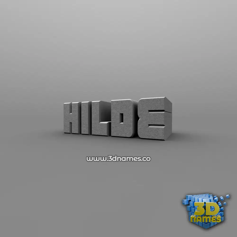 hilde in Solid Grey style - 3D name wallpaper