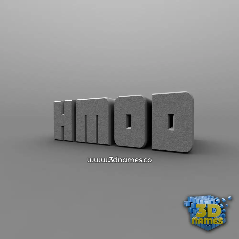 hmod in Solid Grey style - 3D name wallpaper
