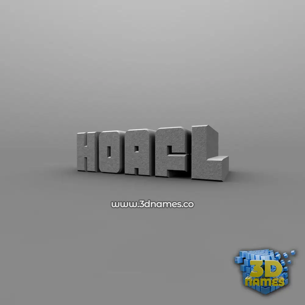 hoafl in Solid Grey style - 3D name wallpaper