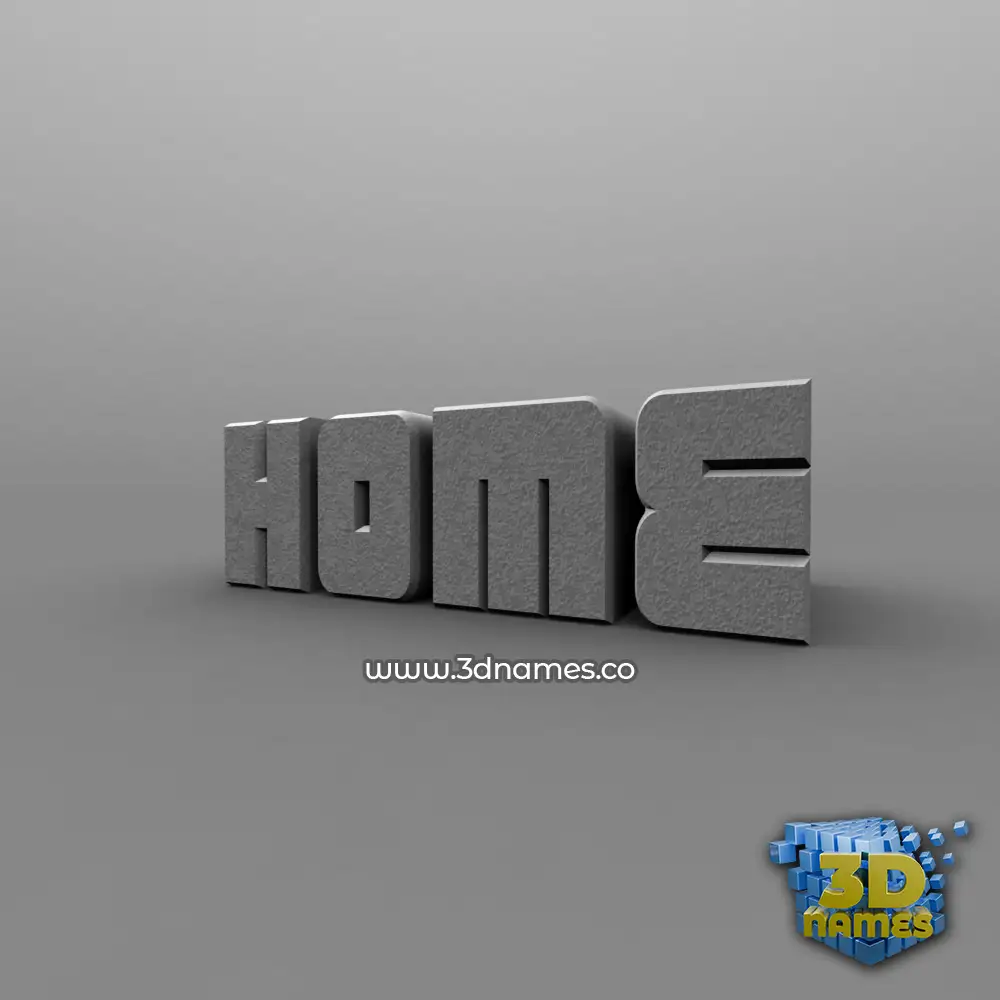 home in Solid Grey style - 3D name wallpaper