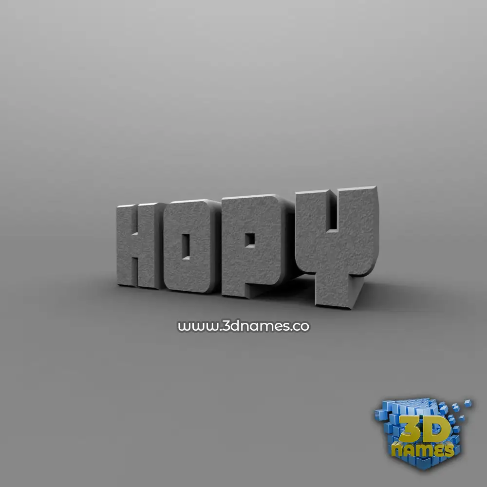 hopy in Solid Grey style - 3D name wallpaper