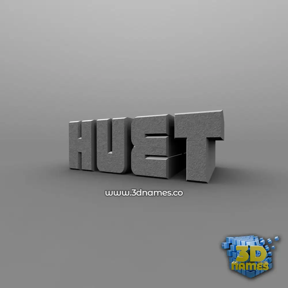 huet in Solid Grey style - 3D name wallpaper
