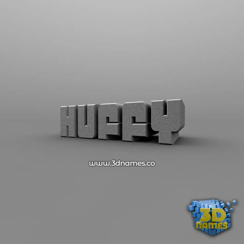 huffy in Solid Grey style - 3D name wallpaper