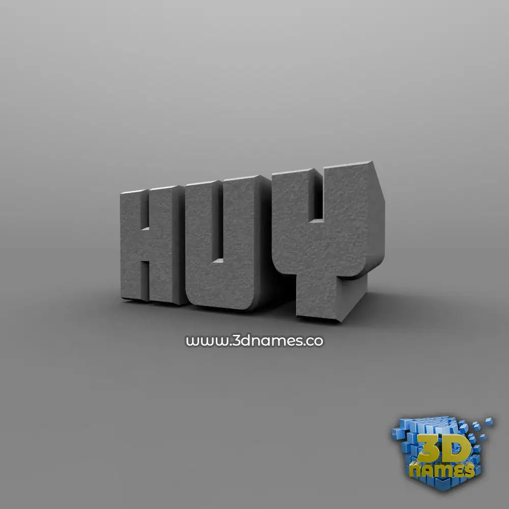 huy in Solid Grey style - 3D name wallpaper