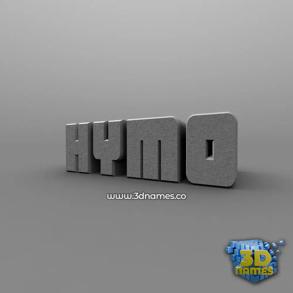 hymo in Solid Grey style - 3D name wallpaper