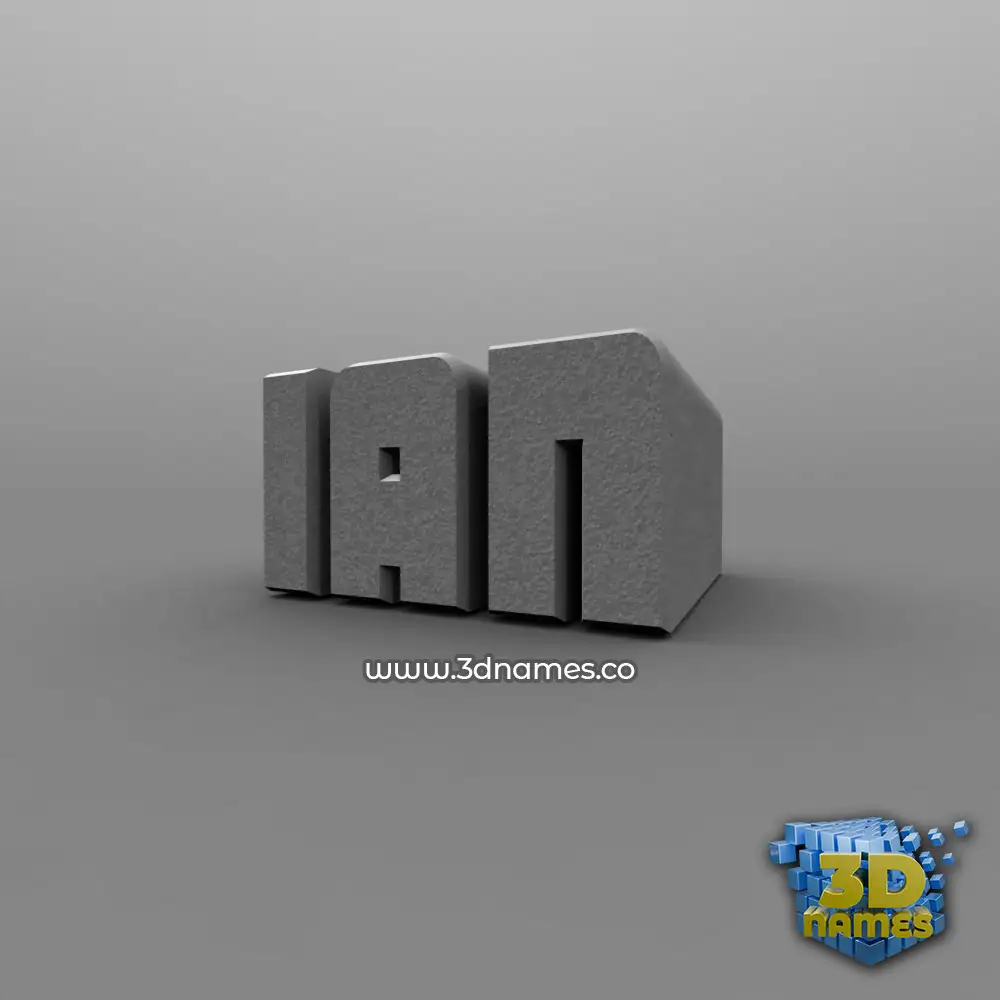 ian in Solid Grey style - 3D name wallpaper