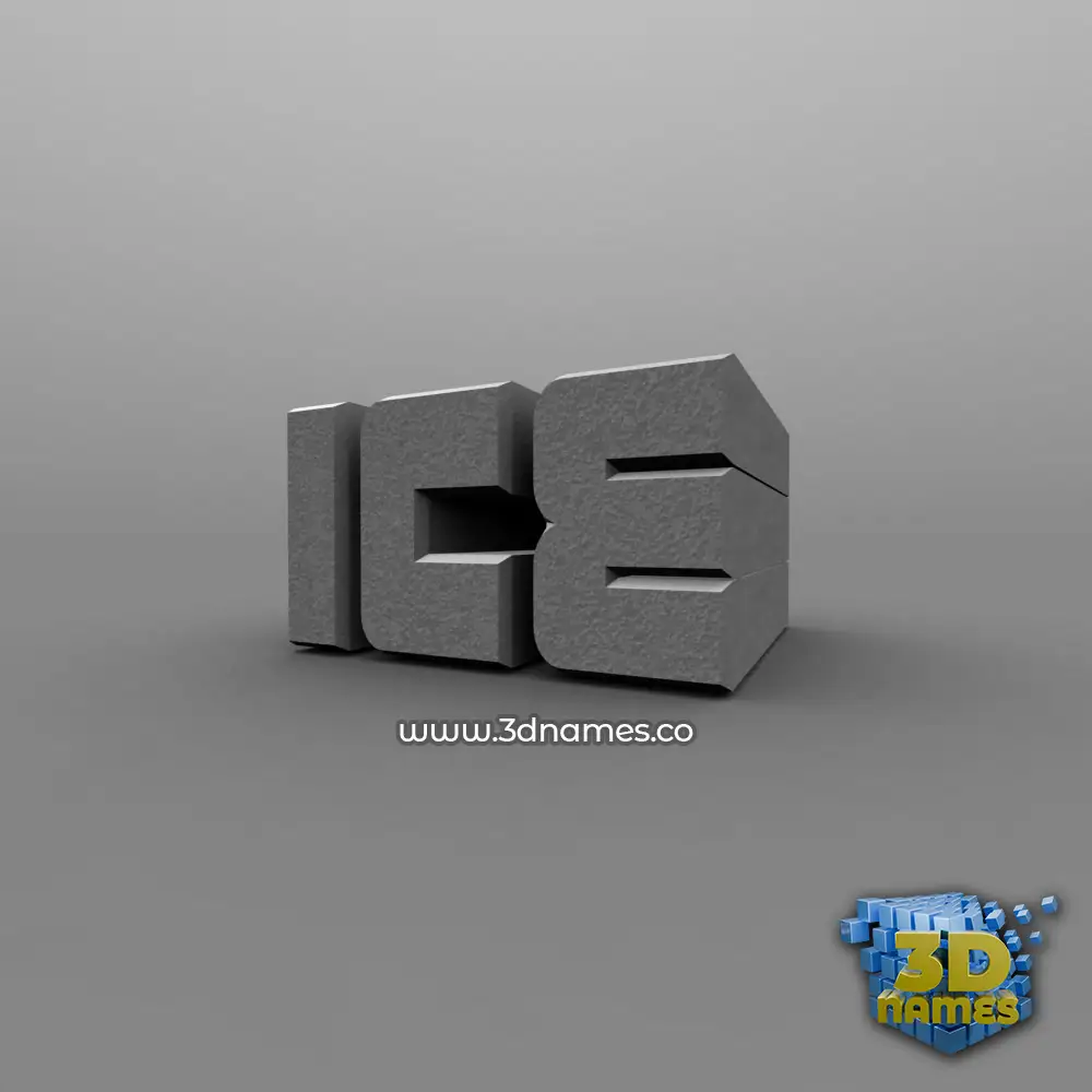 ice in Solid Grey style - 3D name wallpaper