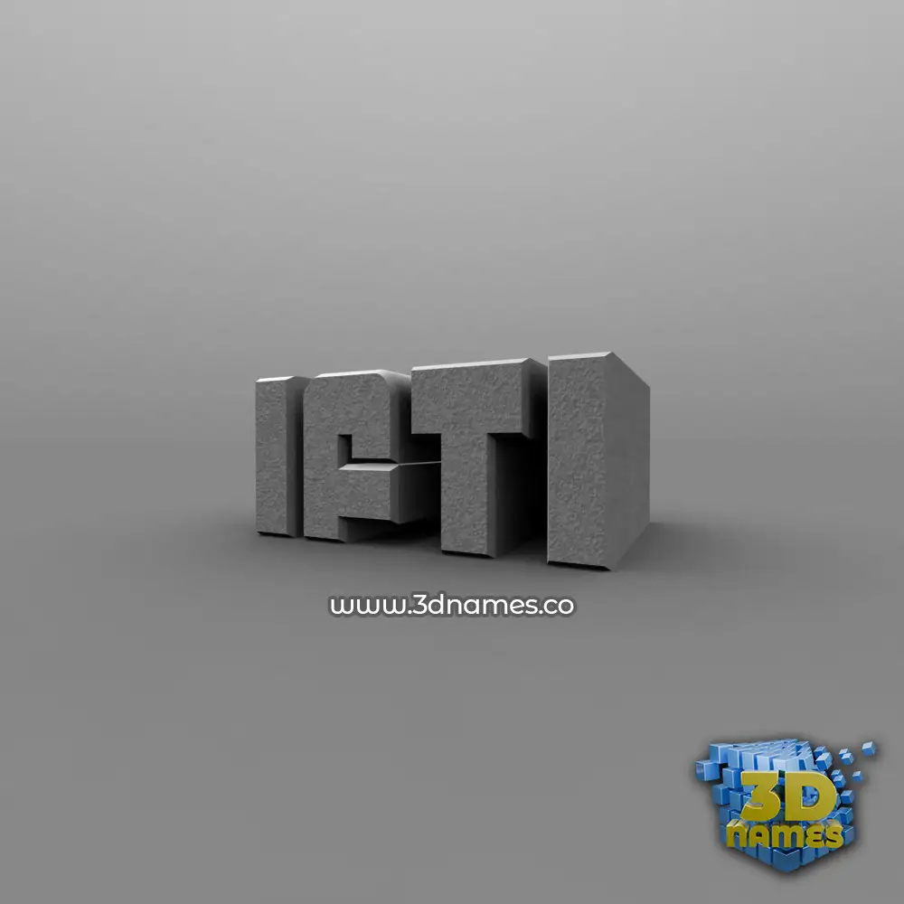 ifti in Solid Grey style - 3D name wallpaper