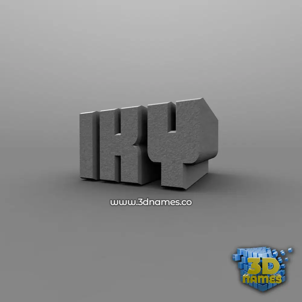 iky in Solid Grey style - 3D name wallpaper