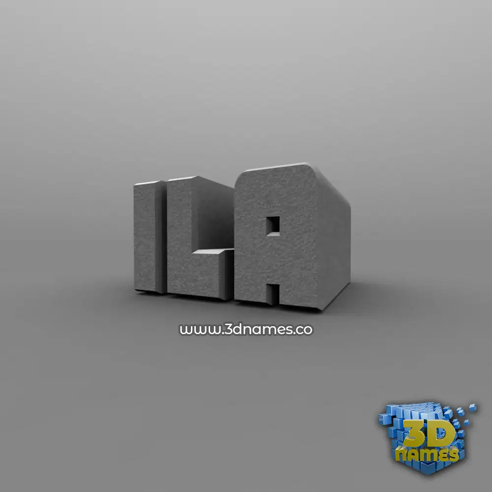 ila in Solid Grey style - 3D name wallpaper