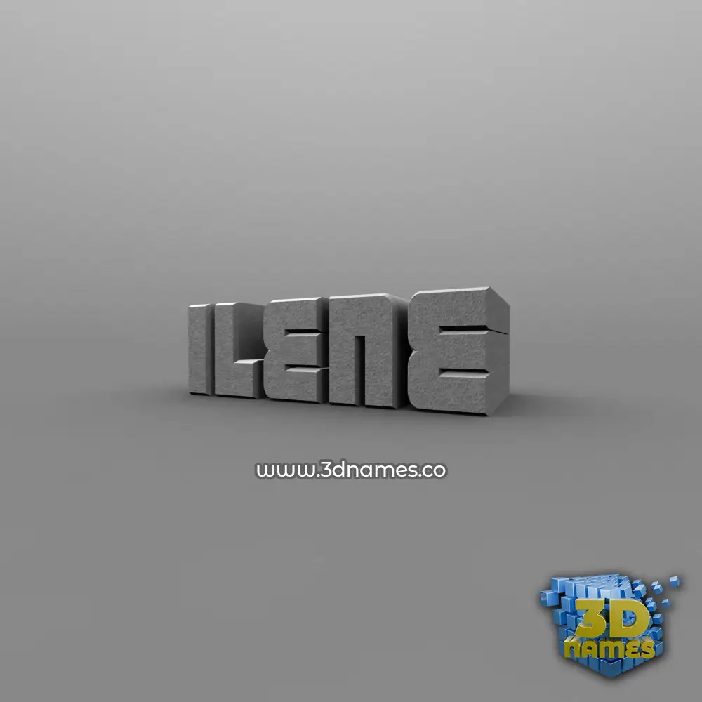 ilene in Solid Grey style - 3D name wallpaper