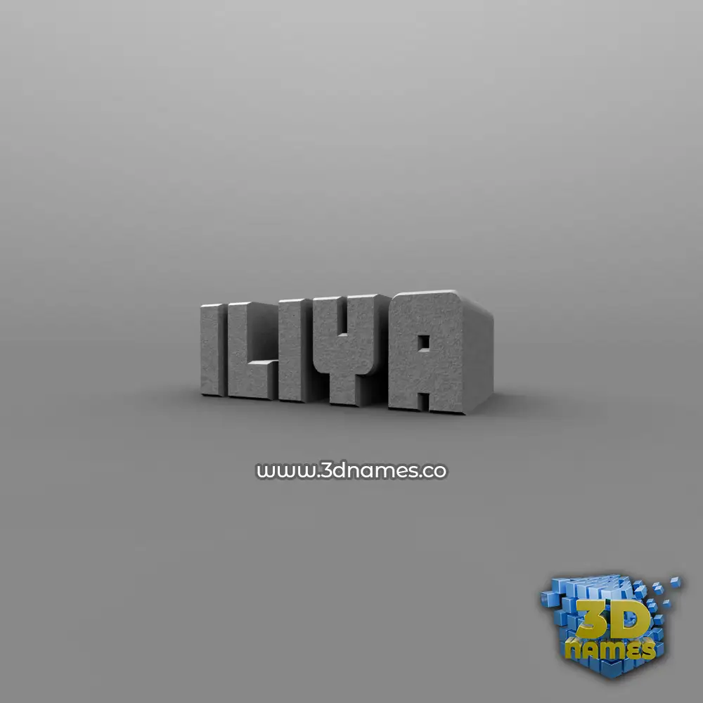 iliya in Solid Grey style - 3D name wallpaper