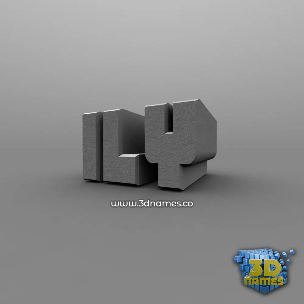 ily in Solid Grey style - 3D name wallpaper