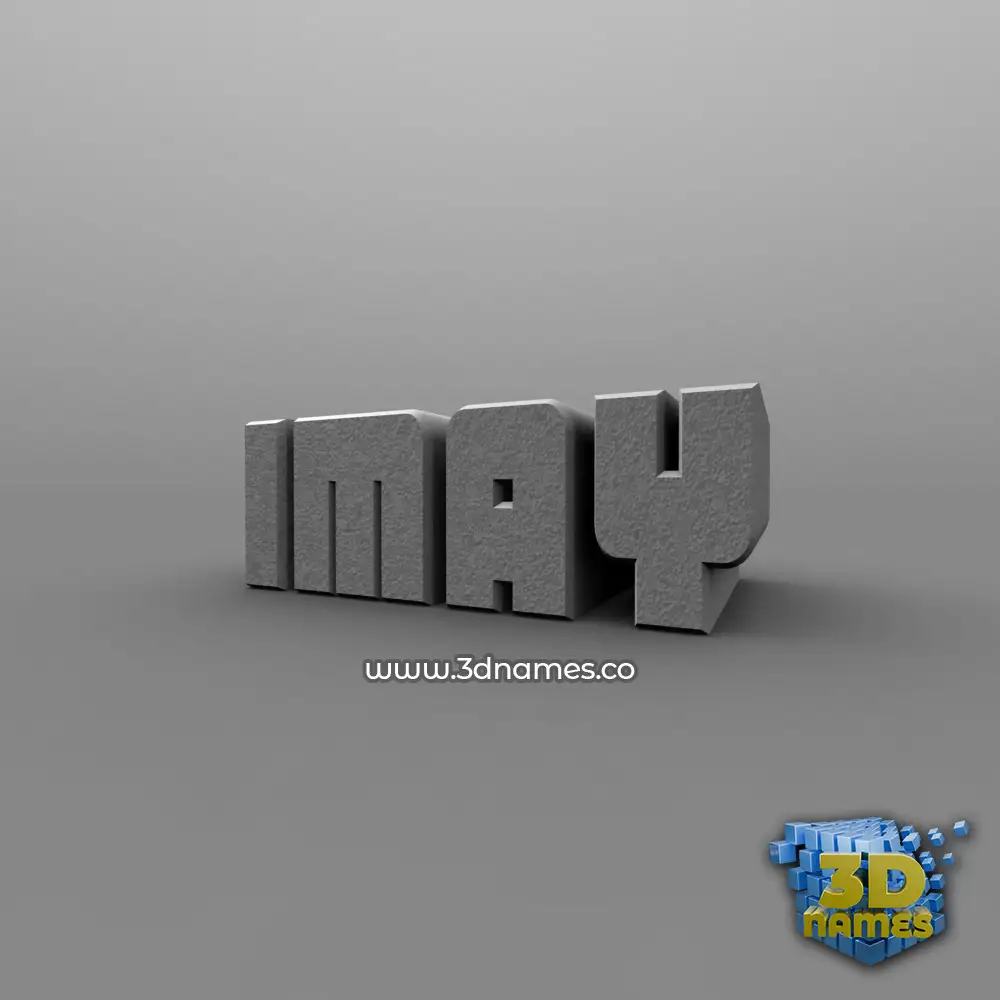 imay in Solid Grey style - 3D name wallpaper