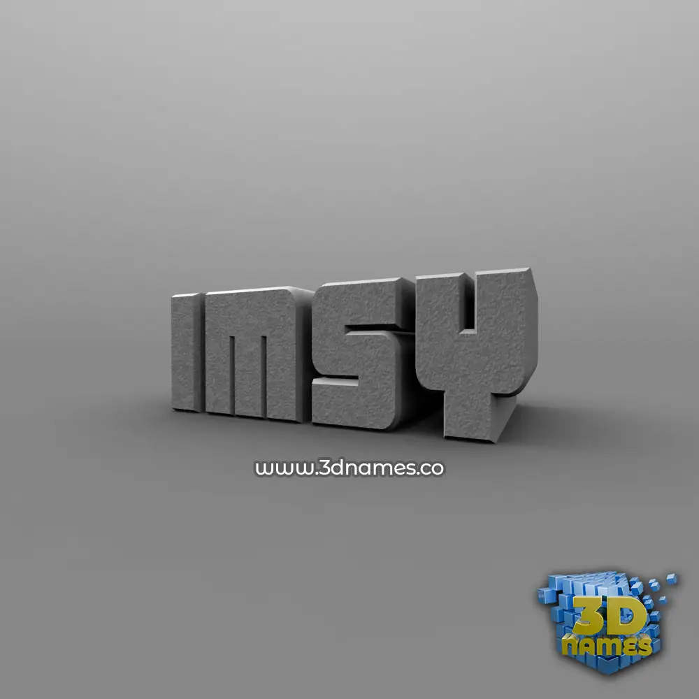 imsy in Solid Grey style - 3D name wallpaper