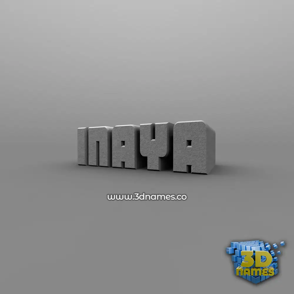 inaya in Solid Grey style - 3D name wallpaper