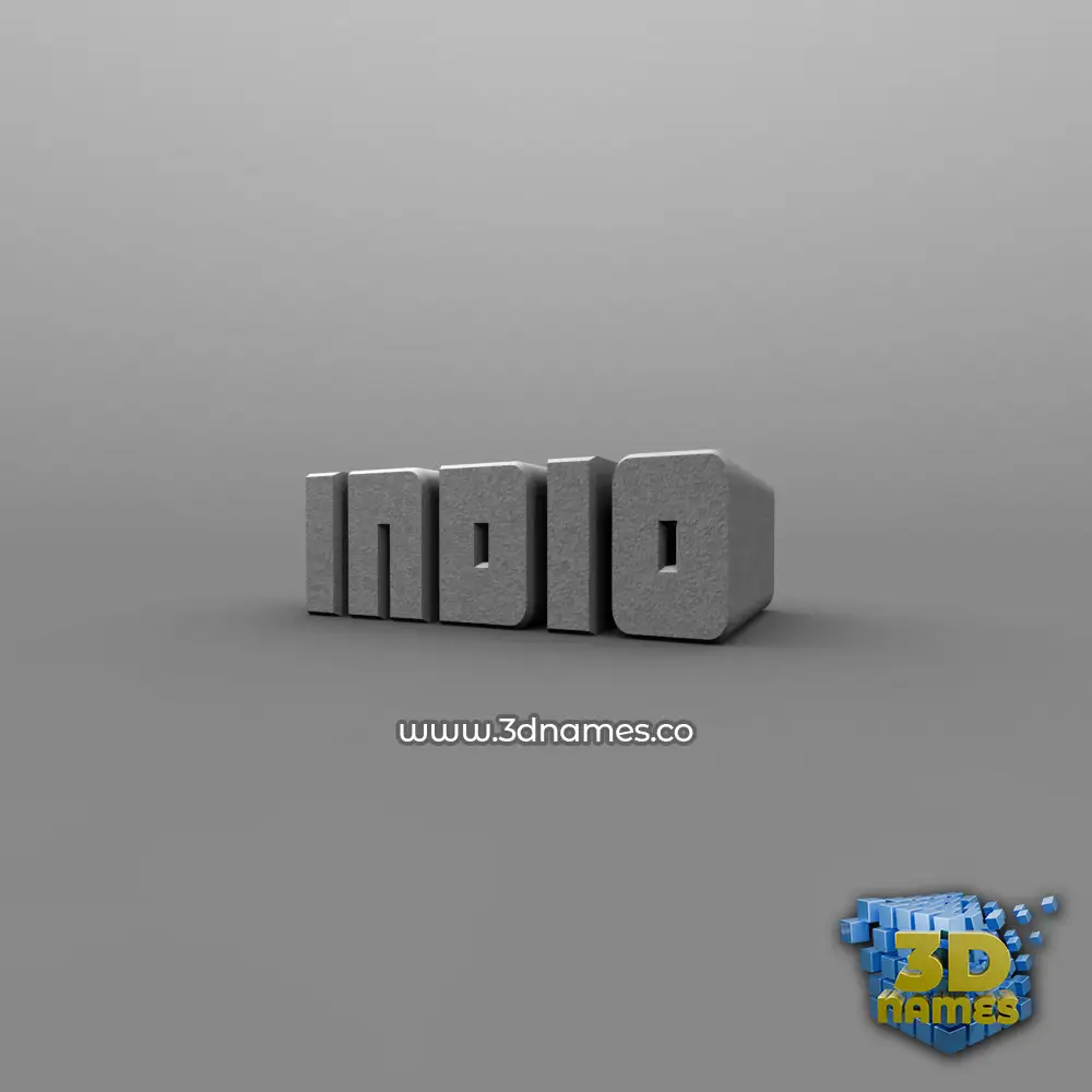 indio in Solid Grey style - 3D name wallpaper