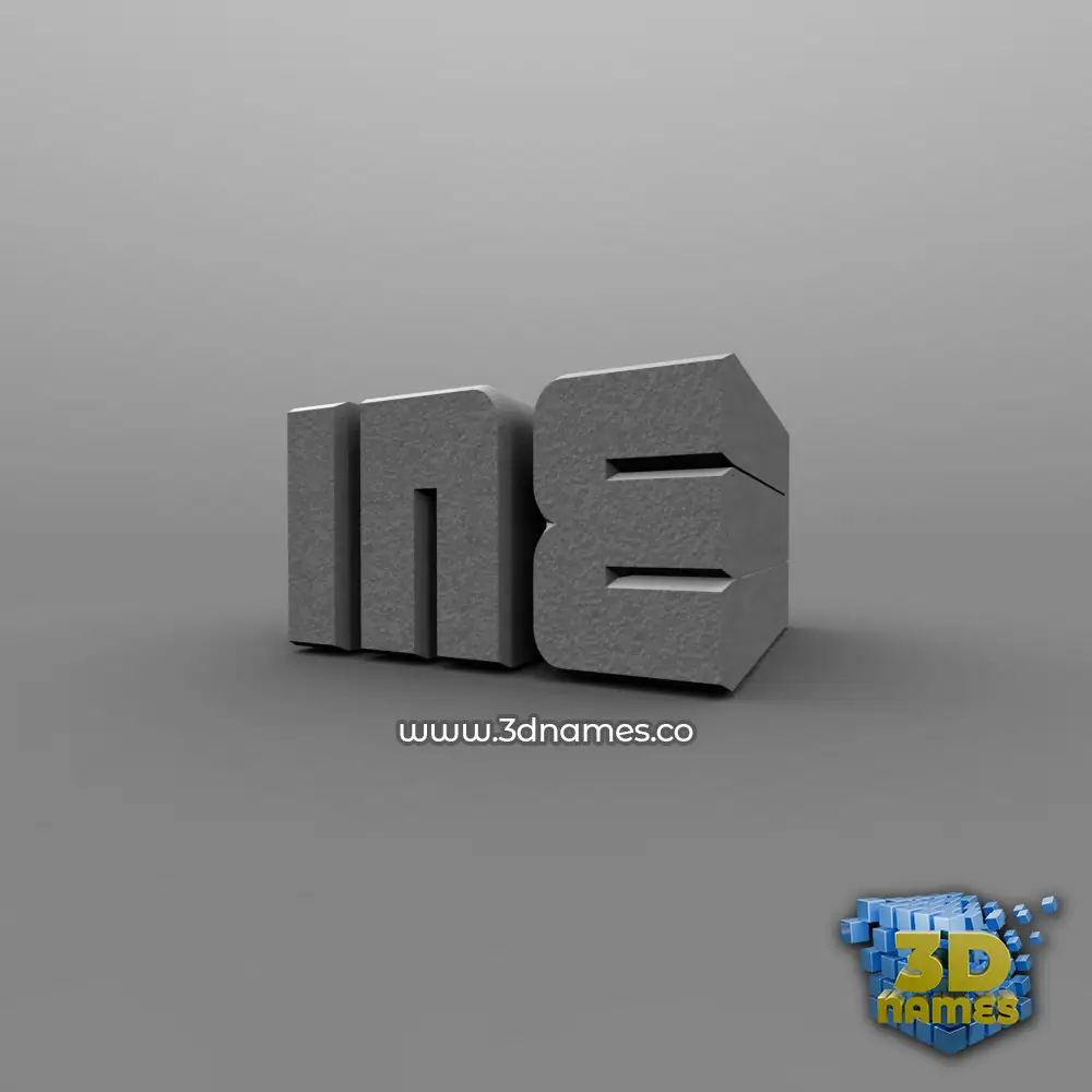 ine in Solid Grey style - 3D name wallpaper