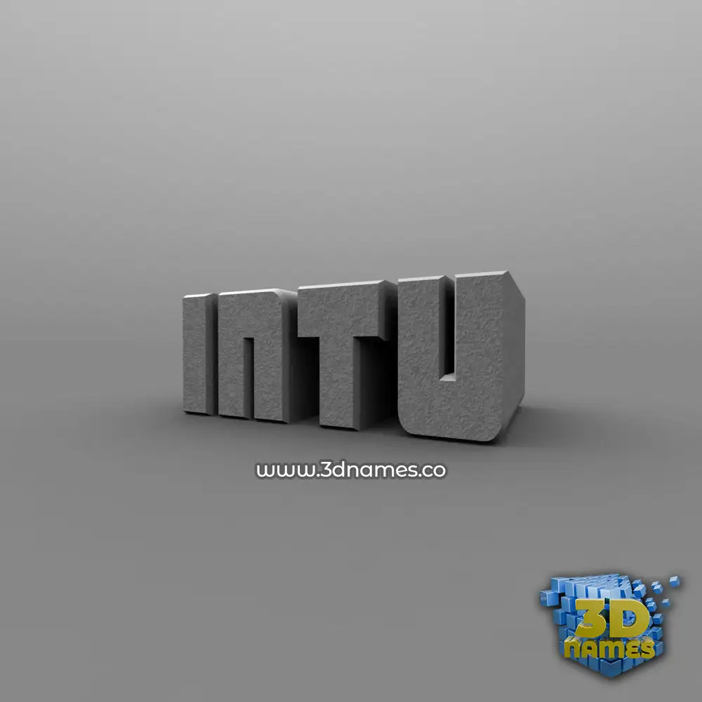 intu in Solid Grey style - 3D name wallpaper